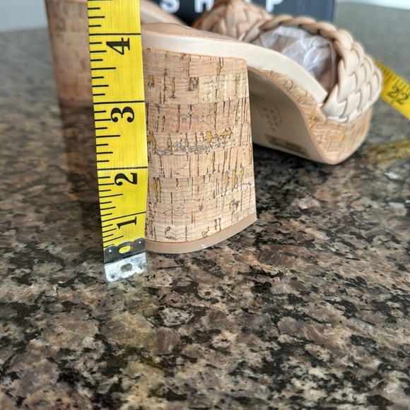 ShuShop Women's Tan Woven Cork Platform Heels NWT 9 - Picture 6 of 14